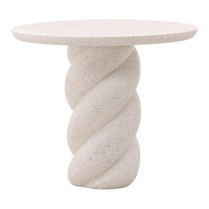 Henry & Mason - Trish 35.25in Round Lightweight Concrete Outdoor Bistro Table in Ivory - DV7303 veiw 1