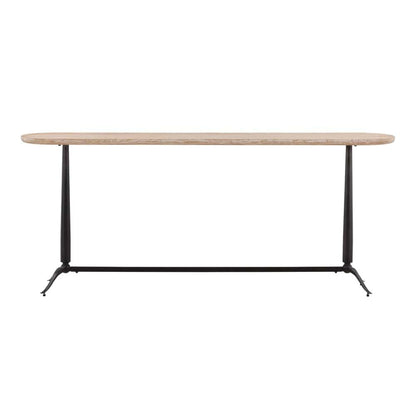 Henry & Mason - Tuscania Natural Oak Wood and Black Iron Console Table - DV7082 veiw 2