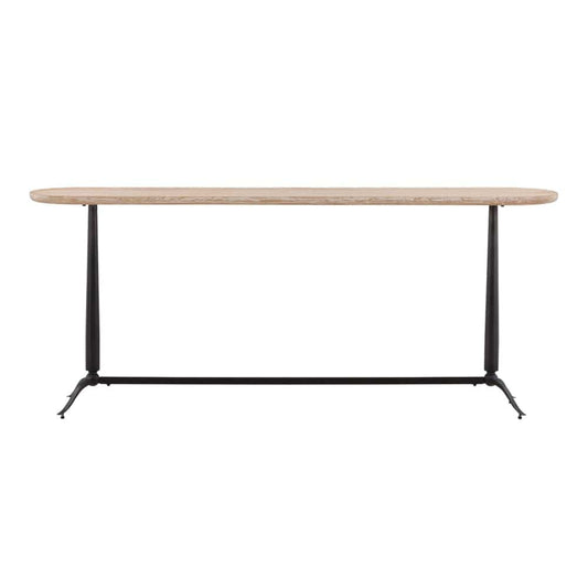 Henry & Mason - Tuscania Natural Oak Wood and Black Iron Console Table - DV7082 veiw 2