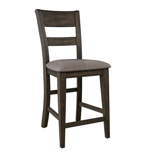 Henry & Mason - Twin Span Splat Back Counter Chair (RTA) (Set of 2) in Dark Chestnut - AFA01521 view 1
