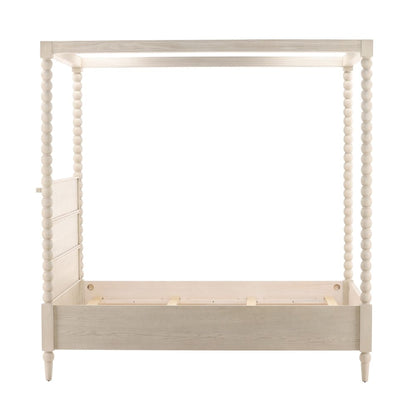 Henry & Mason - Ulti Rubberwood Eastern King Canopy Bed In Whitewashed Oak - DV7191 veiw 3