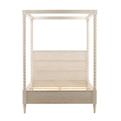 Henry & Mason - Ulti Rubberwood Queen Canopy Bed In Whitewashed Oak - DV7192 veiw 2