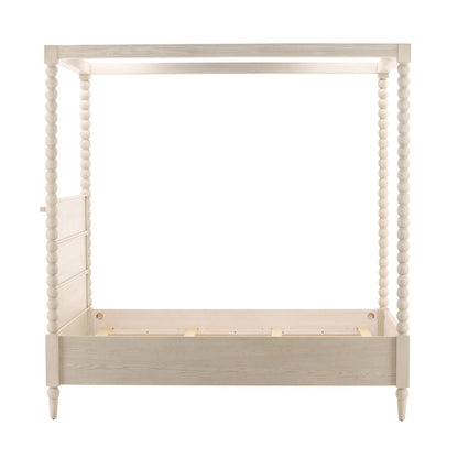 Henry & Mason - Ulti Rubberwood Queen Canopy Bed In Whitewashed Oak - DV7192 veiw 3