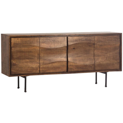 Henry & Mason - Uptown Brown Mango Wood Sideboard with Black Iron Legs - DV7306 veiw 1