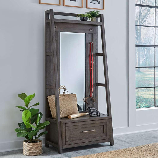 Henry & Mason - Urban Rustic 2 Piece Hall Tree Set in Dusty Charcoal with Heavy Distressing - AFA02566 view 1
