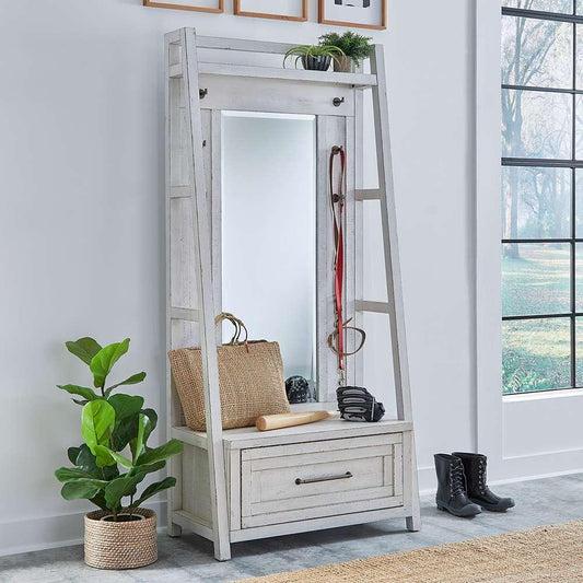 Henry & Mason - Urban Rustic 2 Piece Hall Tree Set in Flea Market White with Heavy Distressing - AFA02583 view 1