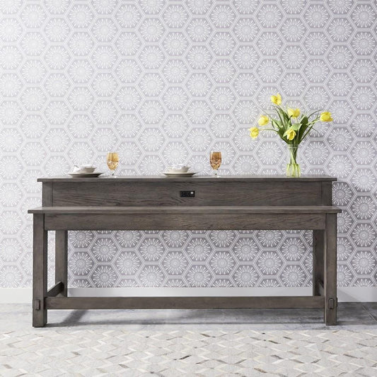 Henry & Mason - Urban Rustic Console Bar Table in Dusty Charcoal with Heavy Distressing - AFA02569 view 1