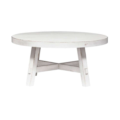 Henry & Mason - Urban Rustic Splay Leg Round Cocktail in Flea Market White with Heavy Distressing - AFA02578 view 2