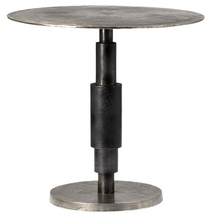 Henry & Mason - Urgo 30in Cast Aluminum Bistro Table in Raw Nickle with Black Patina Overlay - DV7806 veiw 1