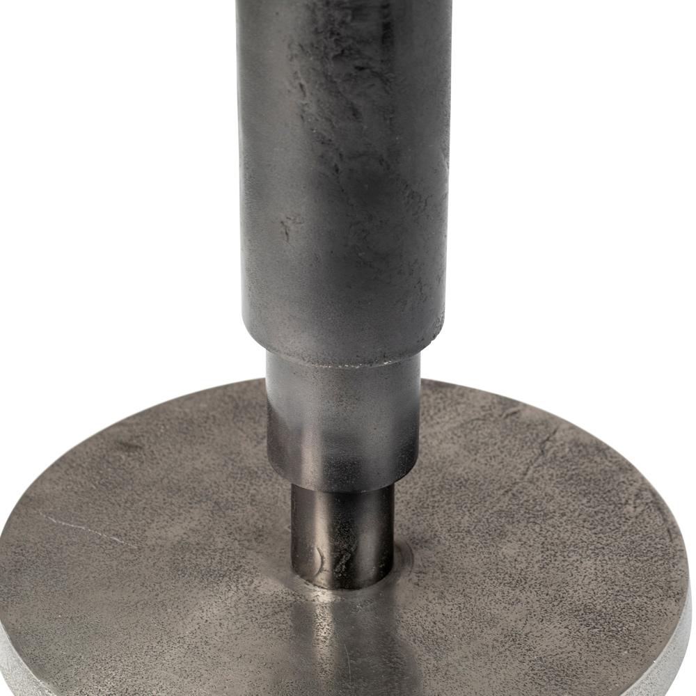 Henry & Mason - Urgo 30in Cast Aluminum Bistro Table in Raw Nickle with Black Patina Overlay - DV7806 veiw 5
