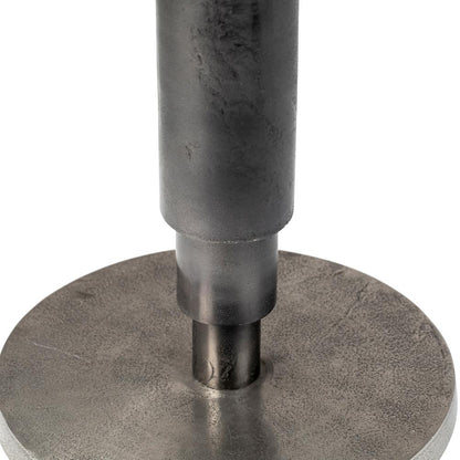 Henry & Mason - Urgo 30in Cast Aluminum Bistro Table in Raw Nickle with Black Patina Overlay - DV7806 veiw 5
