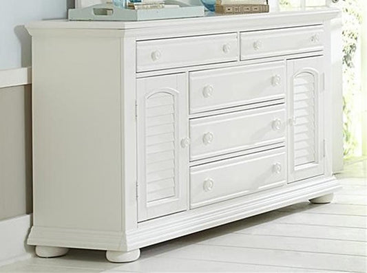 Henry & Mason - Vacation Villa I 2 Door 5 Drawer Dresser in Oyster White - AFA03100 view 1