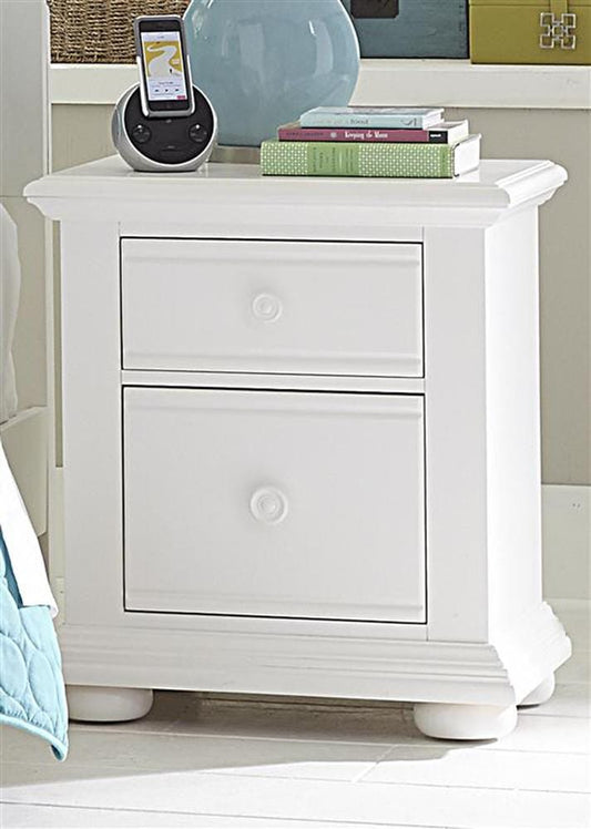 Henry & Mason - Vacation Villa I 2 Drawer Night Stand in Oyster White - AFA03109 view 1