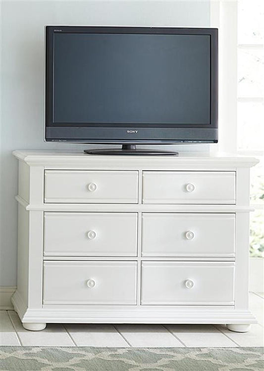 Henry & Mason - Vacation Villa I Media Chest in Oyster White - AFA03105 view 1