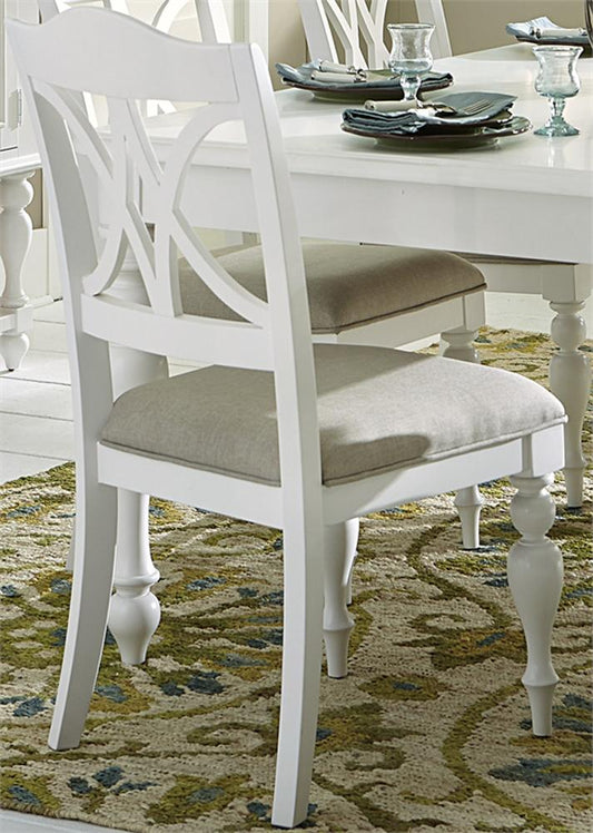 Henry & Mason - Vacation Villa I Slat Back Side Chair (RTA) (Set of 2) in Oyster White - AFA03133 view 1