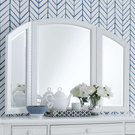 Henry & Mason - Vacation Villa I Vanity Mirror in Oyster White - AFA03108 view 1