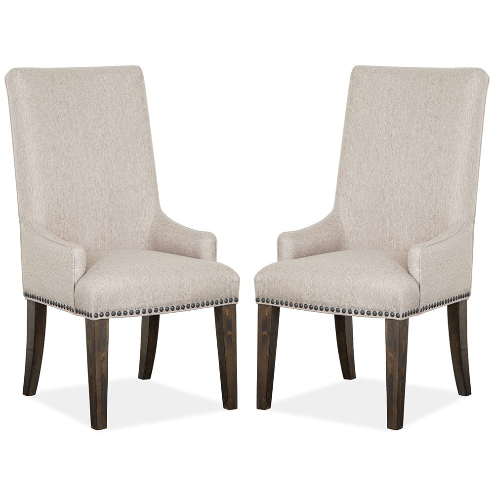 Henry & Mason  -  Vallera Peppercorn Upholstered Host Chair (Set of 2)  - AFA00787 view 1