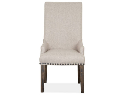 Henry & Mason  -  Vallera Peppercorn Upholstered Host Chair (Set of 2)  - AFA00787 view 2