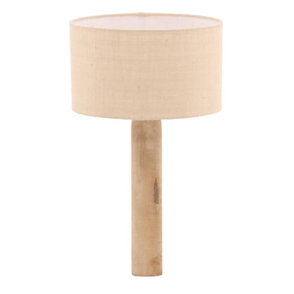 Henry & Mason - Veizo 25.5in Natural Mango Wood Table Lamp with Beige Jute Shade - DV7531 veiw 3