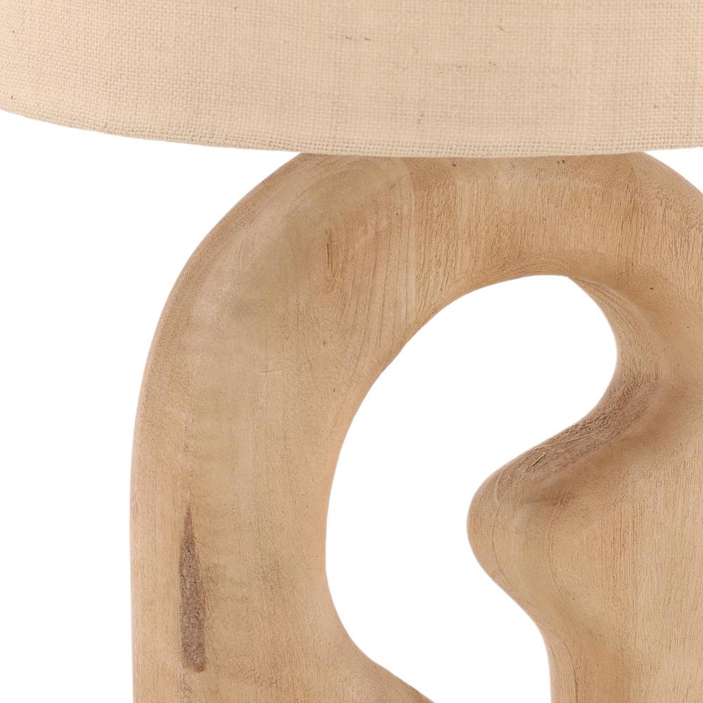 Henry & Mason - Veizo 25.5in Natural Mango Wood Table Lamp with Beige Jute Shade - DV7531 veiw 5