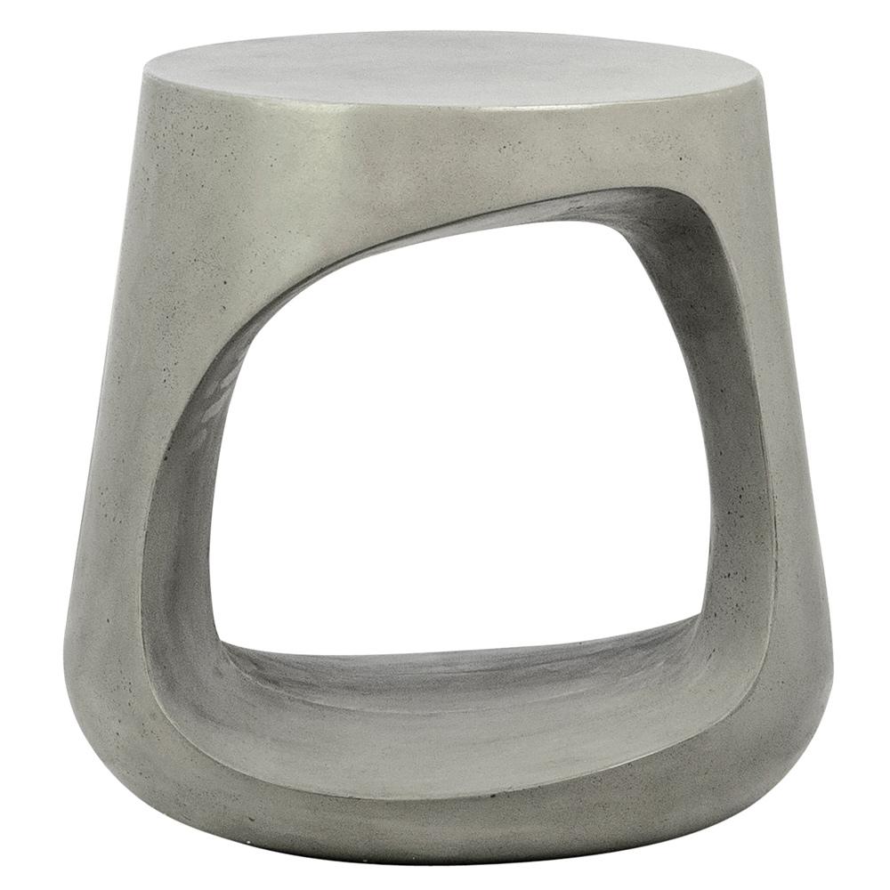 Henry & Mason - Vergam Gray Lightweight Concrete Side Table - DV7287 veiw 2