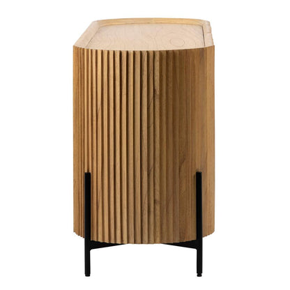 Henry & Mason - Vette 59in Natural Mindi Wood Sideborad with Black Iron Legs - DV7116 veiw 3