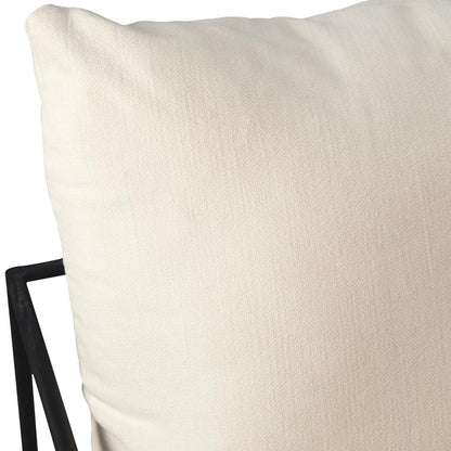 Henry & Mason - Vigo Black Iron with White Cottton Fabric Occasional Chair - DV7129 veiw 2