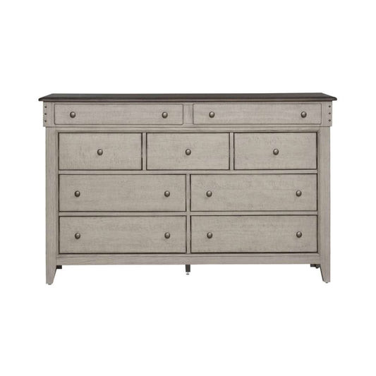 Henry & Mason - Vine Vale 9 Drawer Dresser in Weathered Linen with Dusty Taupe Tops - AFA02755 view 1