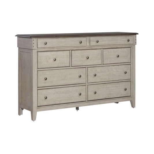 Henry & Mason - Vine Vale 9 Drawer Dresser in Weathered Linen with Dusty Taupe Tops - AFA02755 view 2