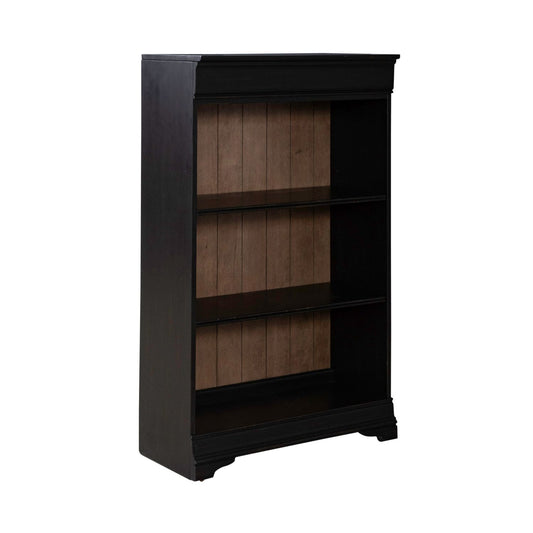 Henry & Mason - Vintage Blend 48 Inch Bookcase (RTA) in Aged Charcoal with Rub Thru & Caramel - AFA03041 view 1