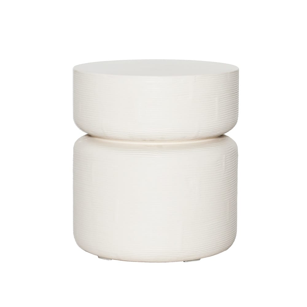 Henry & Mason - Vrable White Concrete Side Table - DV7266 veiw 1