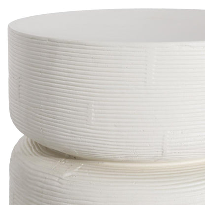 Henry & Mason - Vrable White Concrete Side Table - DV7266 veiw 2