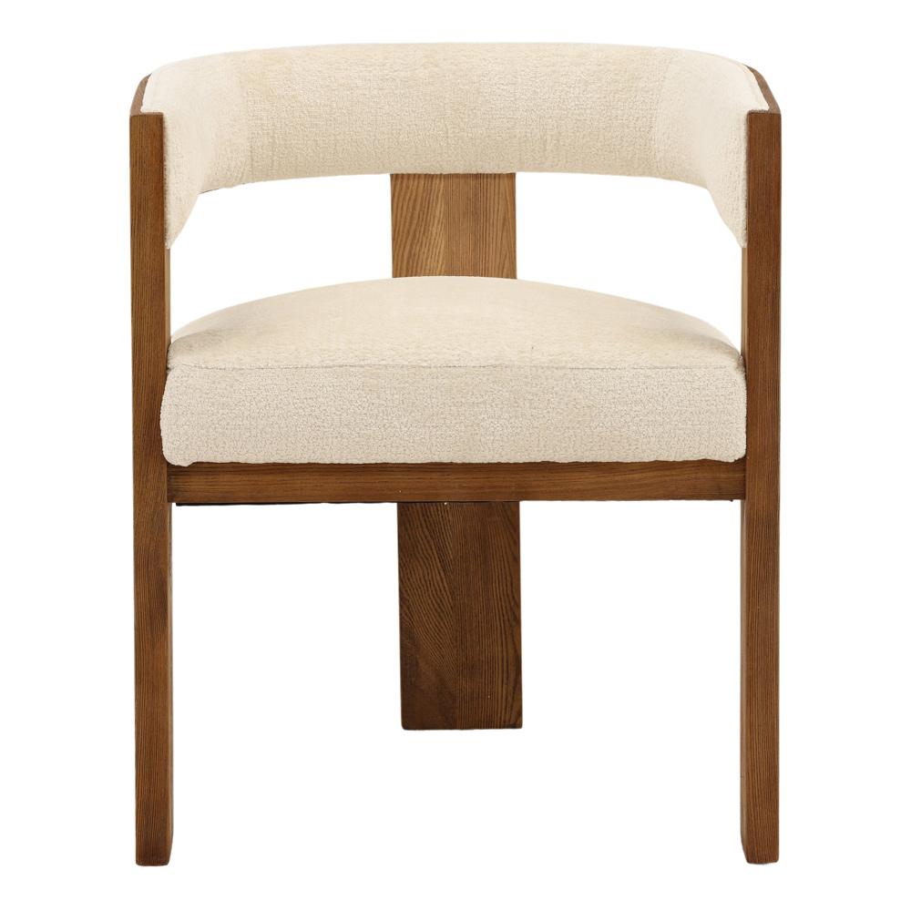 Henry & Mason - Waller Natural Ash Wood Dining Chair in Cream Performance Fabric - DV7394 veiw 2