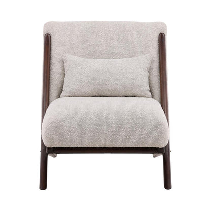 Henry & Mason - Warwick Occasional Chair in Cream Boucle Fabric and Mindi Wood - DV7103 veiw 2