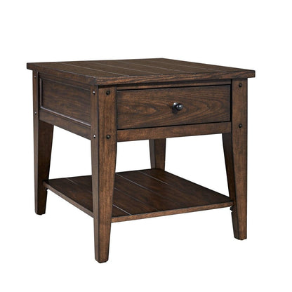 Henry & Mason - Waterfront End Table in Rustic Brown Oak - AFA01801 view 3