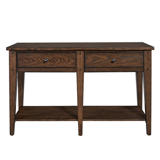 Henry & Mason - Waterfront Sofa Table in Rustic Brown Oak - AFA01805 view 1