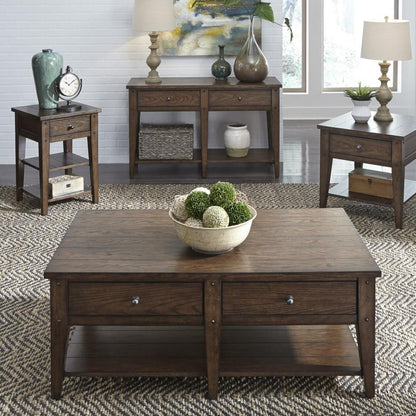 Henry & Mason - Waterfront Sofa Table in Rustic Brown Oak - AFA01805 view 5