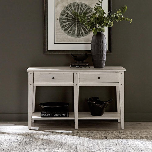 Henry & Mason - Waterfront Sofa Table in Weathered White - AFA01456 view 1