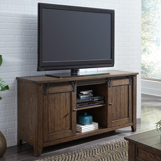 Henry & Mason - Waterfront TV Console in Rustic Brown Oak - AFA01807 view 1