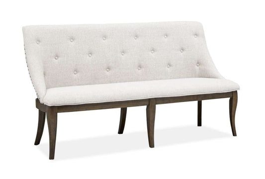 Henry & Mason - Wellington House Wood Bench w/Upholstered Seat & Back - AFA00528 view 1