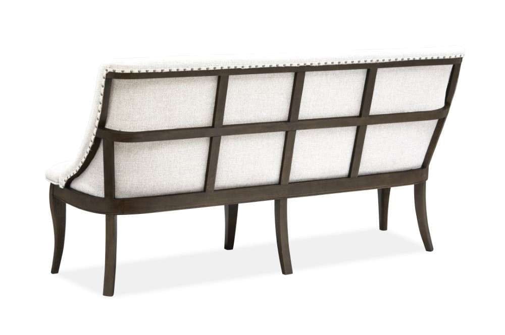 Henry & Mason - Wellington House Wood Bench w/Upholstered Seat & Back - AFA00528 view 2