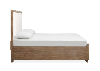 Henry & Mason  -  Westmere Dark Umber Queen Upholstered Panel Bed  - AFA01327 view 3