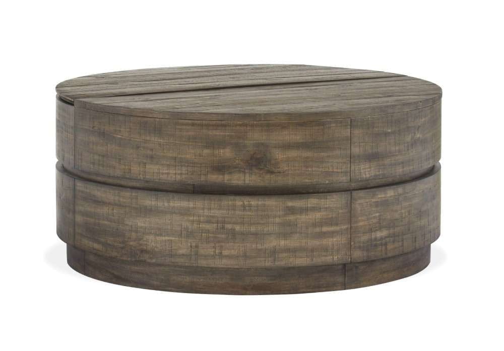 Henry & Mason - Wexley Wood Round Lift Top Cocktail Table w/Casters - AFA00032 view 1