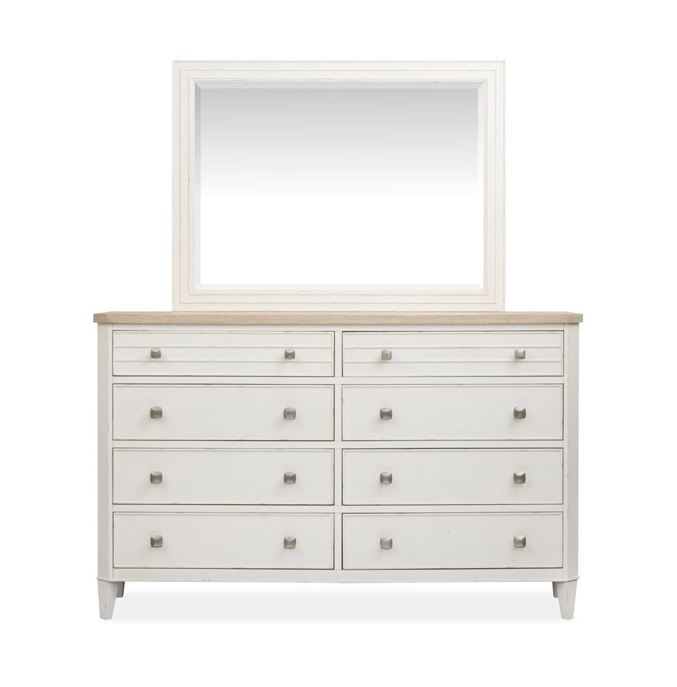 Henry & Mason  -  Whisper Isles Sea Pearl And Driftwood Double Drawer Dresser With Landscape Mirror  - AFA01372 view 2