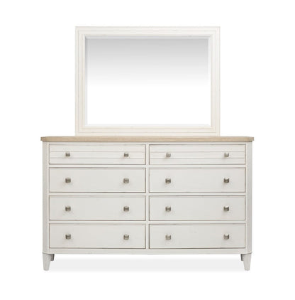 Henry & Mason  -  Whisper Isles Sea Pearl And Driftwood Double Drawer Dresser With Landscape Mirror  - AFA01372 view 2