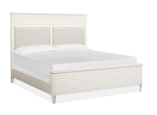 Henry & Mason  -  Whisper Isles Sea Pearl And Driftwood King Upholstered Panel Bed  - AFA01378 view 1
