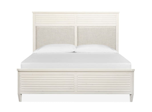 Henry & Mason  -  Whisper Isles Sea Pearl And Driftwood Queen Upholstered Panel Bed  - AFA01381 view 2