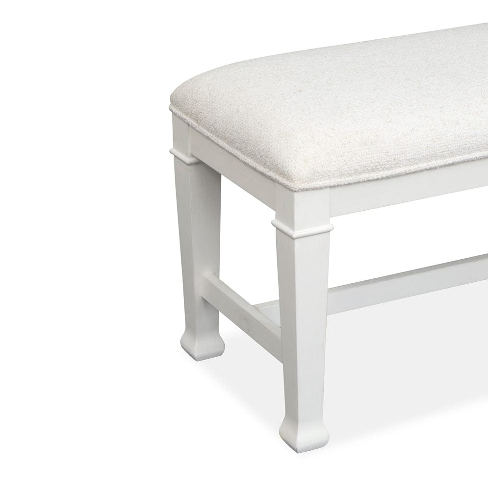 Henry & Mason  -  Whitford Whisper White And Cerused Nutmeg Bench  - AFA01011 view 5