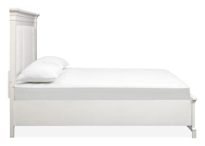 Henry & Mason  -  Whitford Whisper White And Cerused Nutmeg California King Upholstered Panel Storage Bed  - AFA01014 view 4