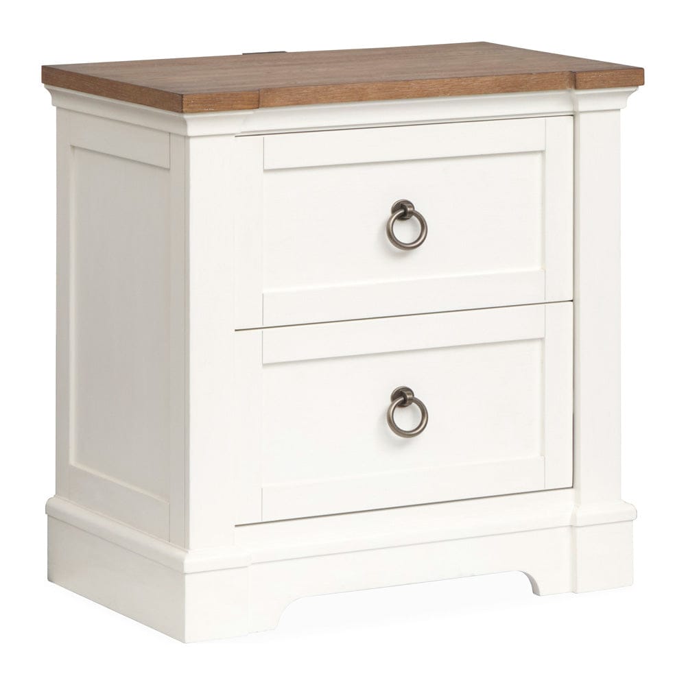 Henry & Mason  -  Whitford Whisper White And Cerused Nutmeg Drawer Nightstand  - AFA01019 view 1